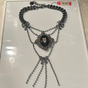 Betsey Johnson Skull Cameo Necklace